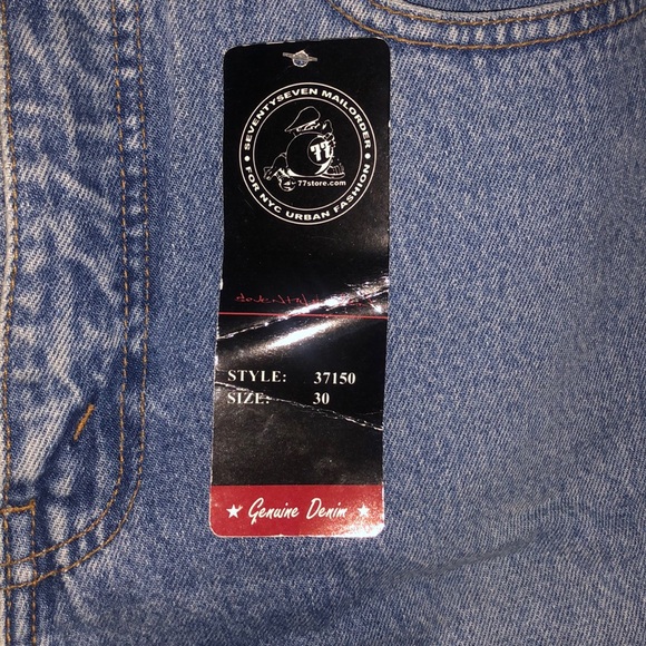 Blue denim jean shorts, size 30 - Picture 2 of 5